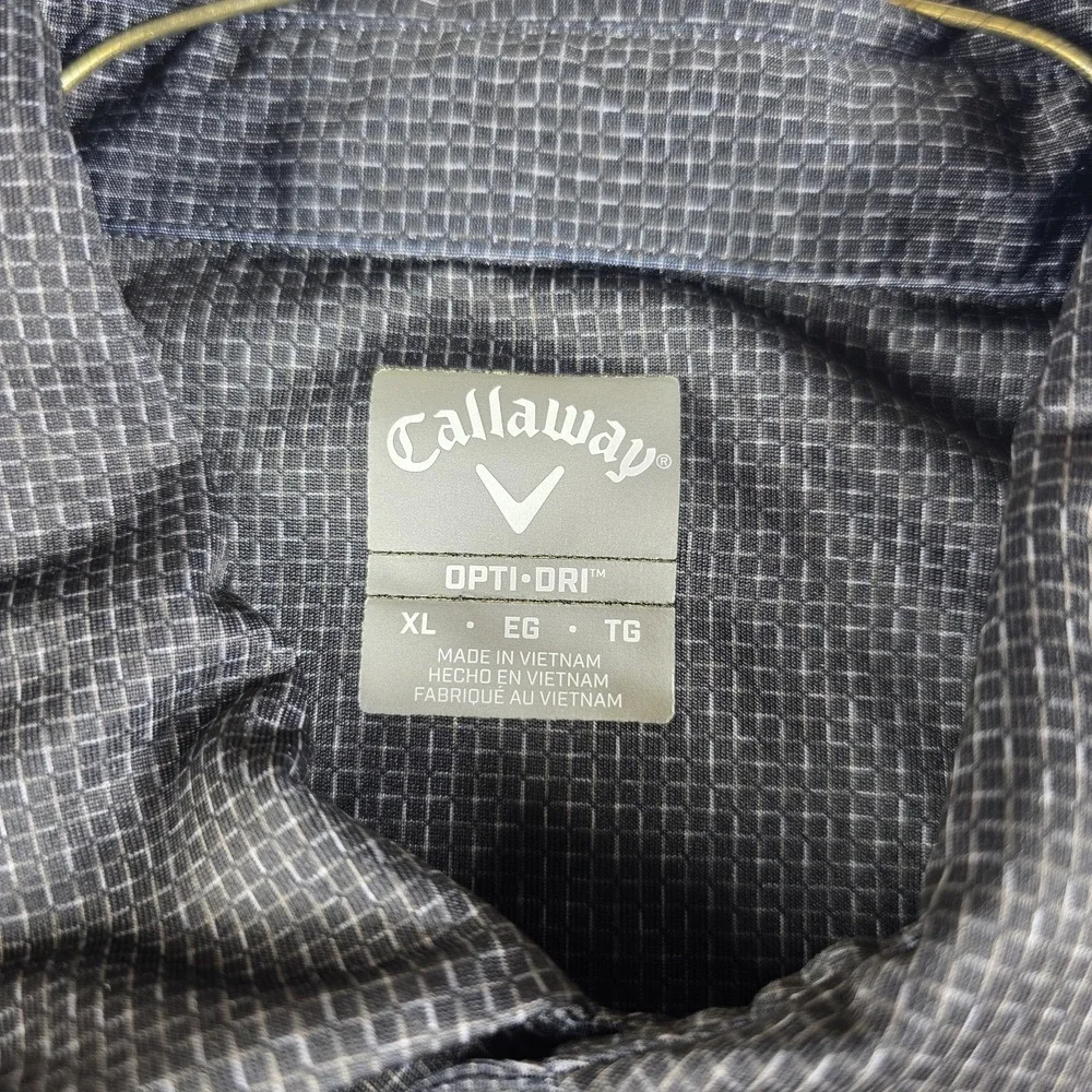 Callaway Polo Shirt Mens XL Black Opti Dri Golf Golfing Lightweight Logo outdoor - Picture 4 of 7